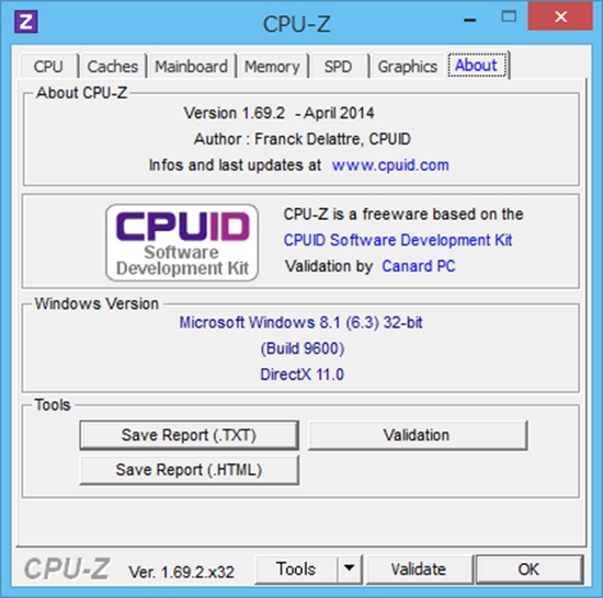 miix 2 8 128GBモデル CPU-Z 結果7
